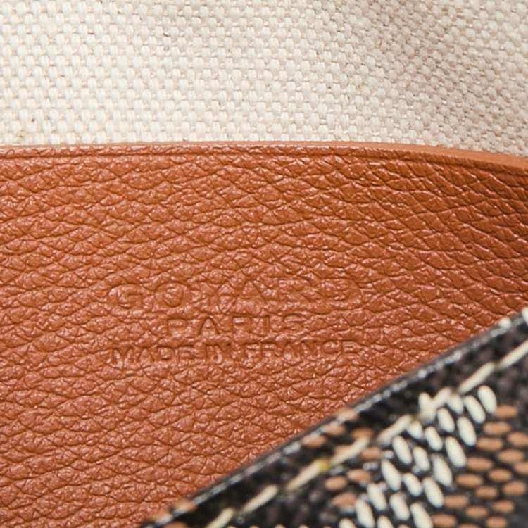 Pre Owned Goyard Brown Goyardine Coated Canvas and Leather Plumet Crossbody Bag