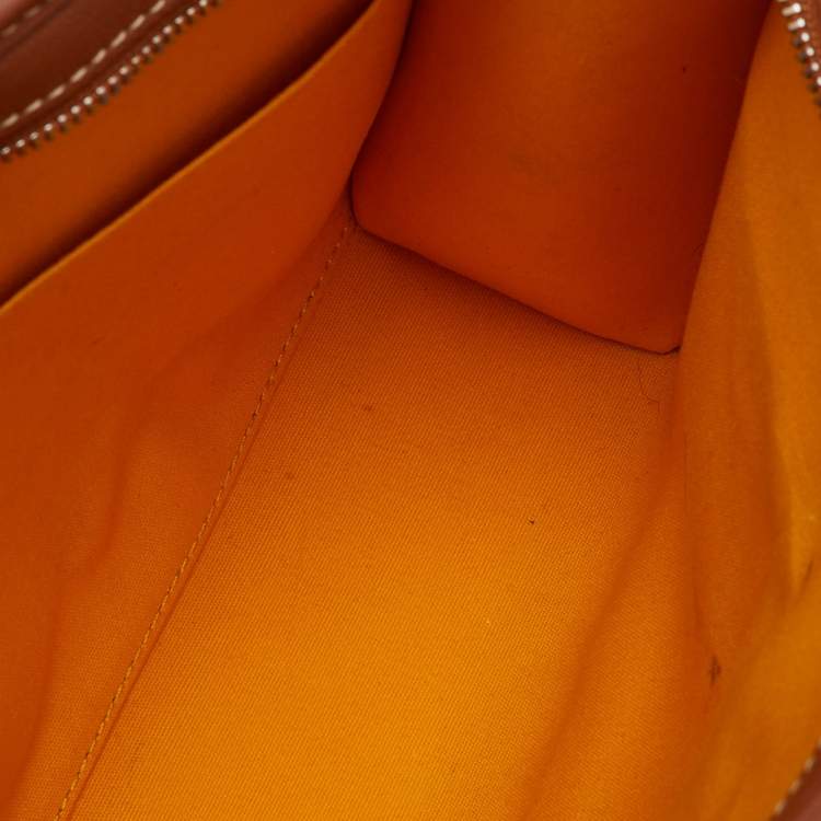 Pre Owned Goyard Black/Brown Goyardine Coated Canvas and Leather Jouvence MM Toiletry Pouch