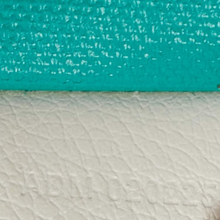 Pre Owned Goyard White/Green Goyardine Coated Canvas and Leather Poitiers Claire Voice Bag