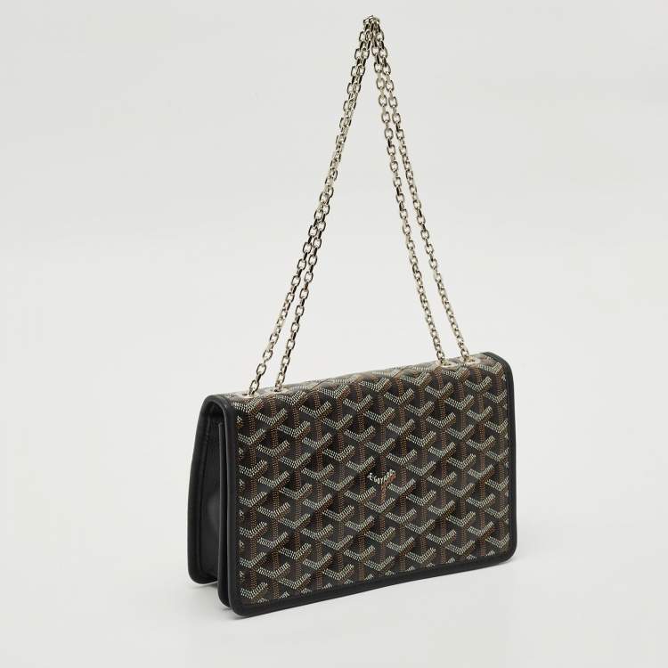 Pre Owned Goyard Black Goyardine Coated Canvas Alexandre III Shoulder Bag