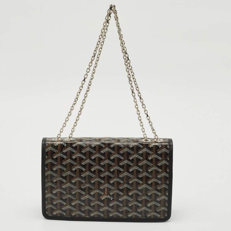 Pre Owned Goyard Black Goyardine Coated Canvas Alexandre III Shoulder Bag