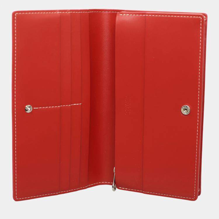 Pre Owned Goyard Richelieu Red Long Wallet