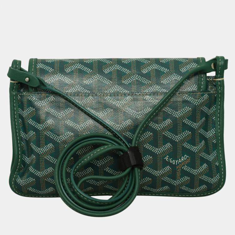 Pre Owned Goyard Green Plumet Pocket Wallet