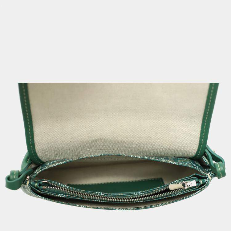 Pre Owned Goyard Green Plumet Pocket Wallet