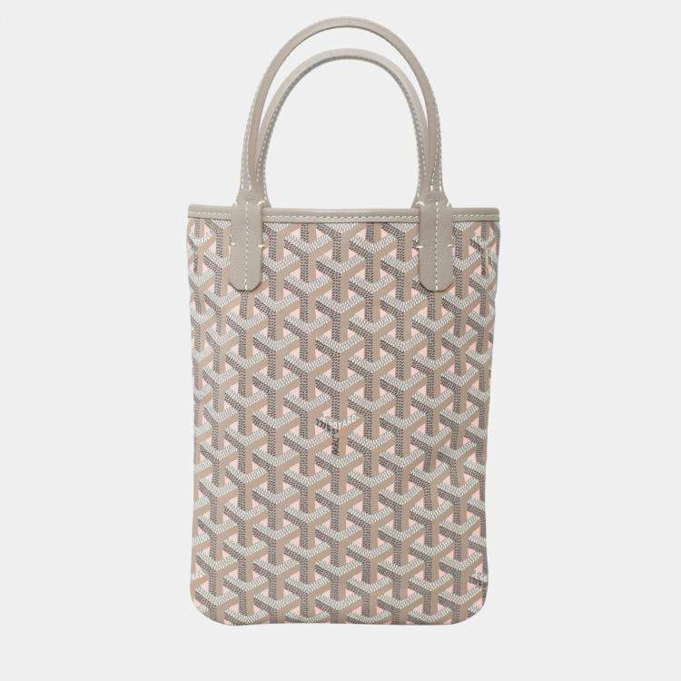 Pre Owned Goyard Poitiers Claire-Voie Grey Pink Bag