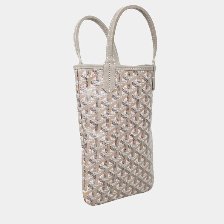 Pre Owned Goyard Poitiers Claire-Voie Grey Pink Bag
