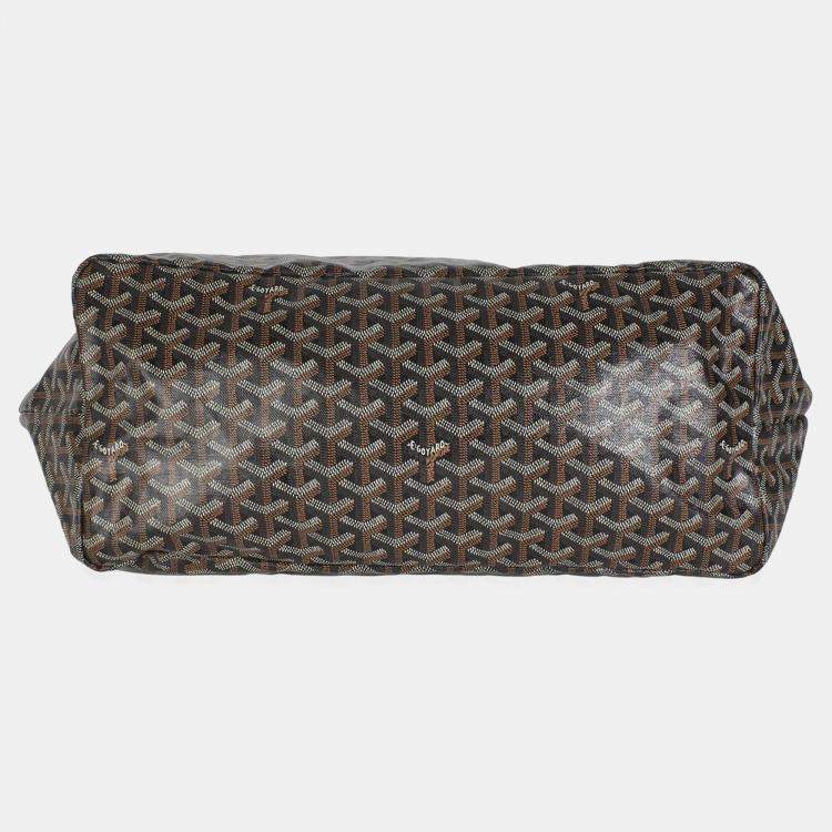 Pre Owned Goyard Black Goyardine Canvas French Bulldog Saint Louis GM