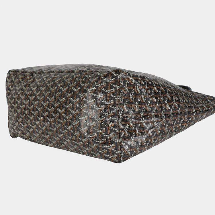 Pre Owned Goyard Black Goyardine Canvas French Bulldog Saint Louis GM
