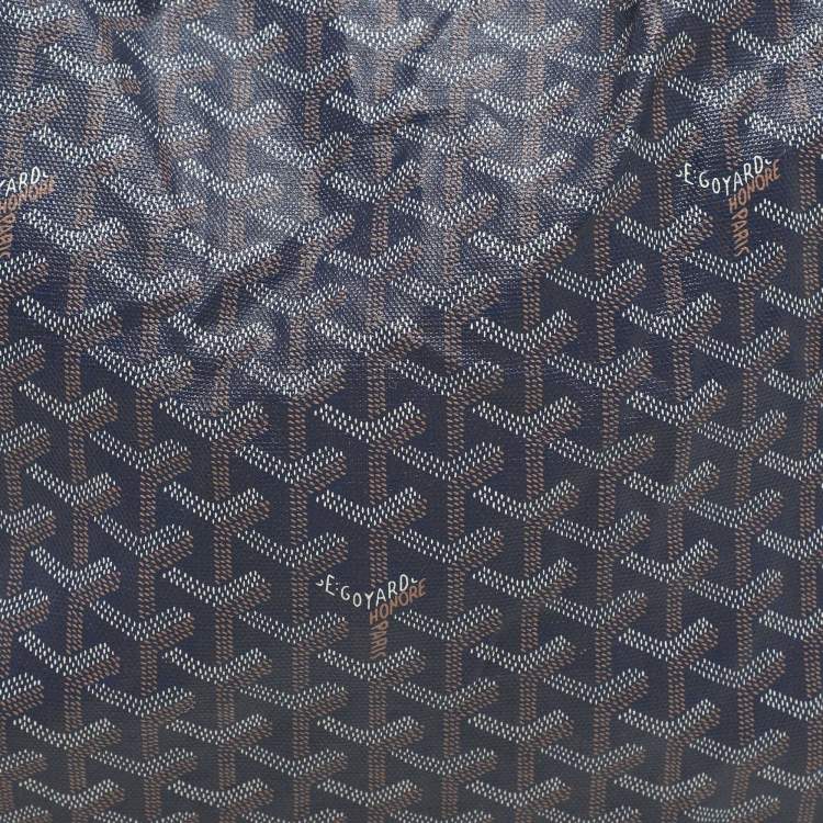 Pre Owned Goyard Blue Goyardine Canvas Saint Louis GM Bag