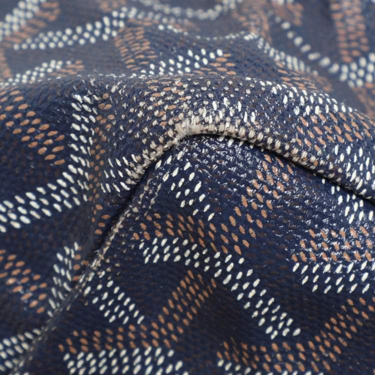 Pre Owned Goyard Blue Goyardine Canvas Saint Louis GM Bag