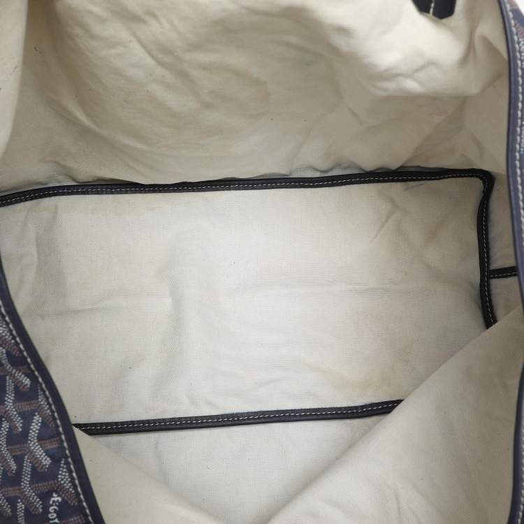 Pre Owned Goyard Blue Goyardine Canvas Saint Louis GM Bag