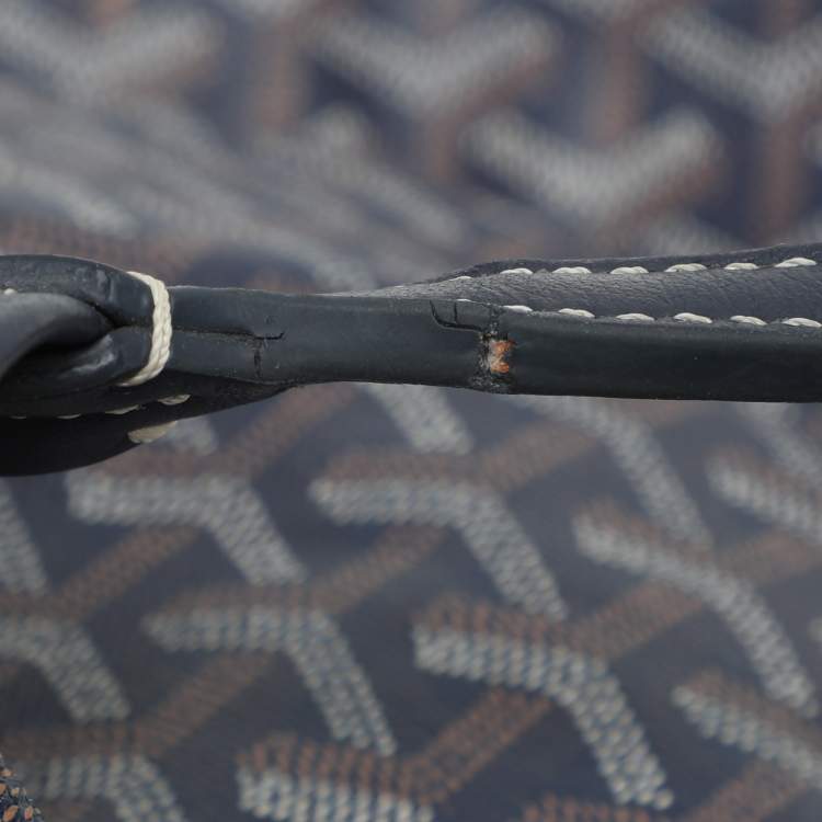 Pre Owned Goyard Blue Goyardine Canvas Saint Louis GM Bag