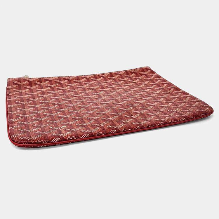 Pre Owned Goyard Red PVC Sena MM