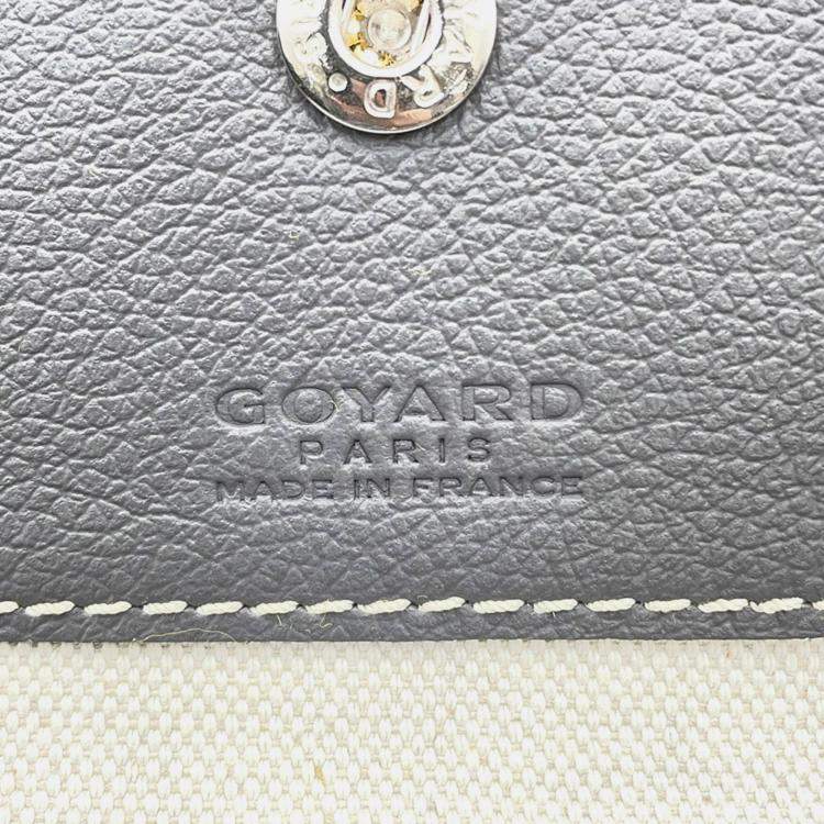 Pre Owned Goyard Saint Louis PM Gray PVC Leather Tote Bag