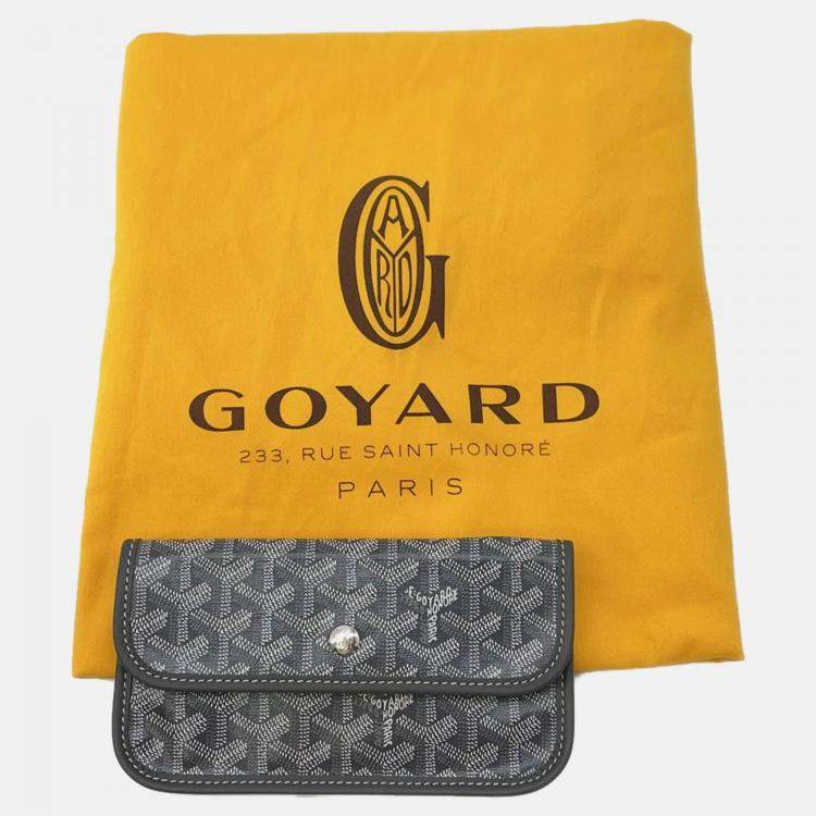 Pre Owned Goyard Saint Louis PM Gray PVC Leather Tote Bag