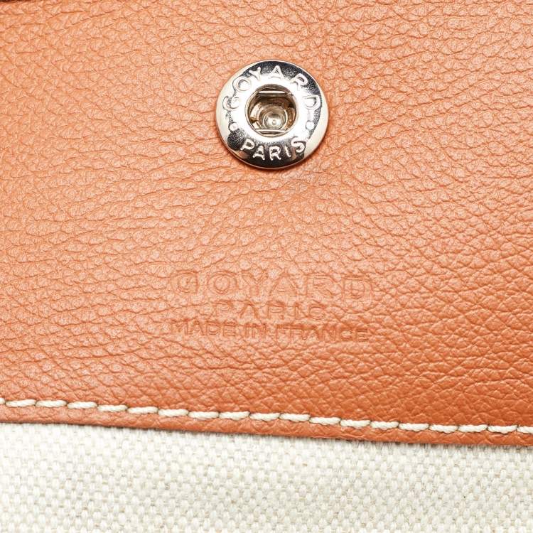 Pre Owned Goyard Black/Tan Goyardine Coated Canvas and Leather Saint Louis PM Tote