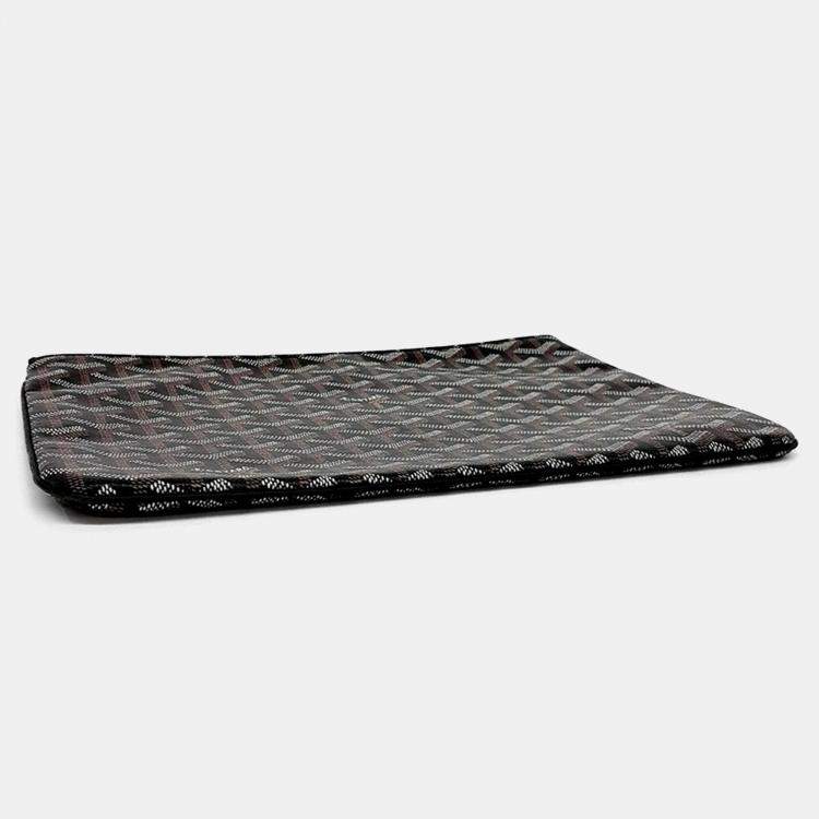 Pre Owned Goyard Black/Brown Coated Canvas Sena MM Bag