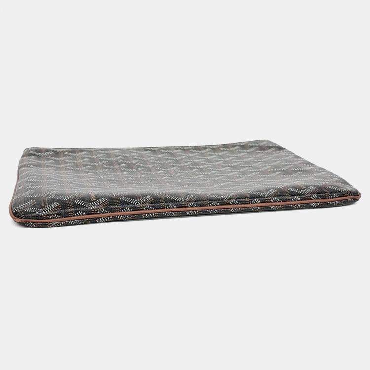 Pre Owned Goyard Brown Coated Canvas Sena MM Bag