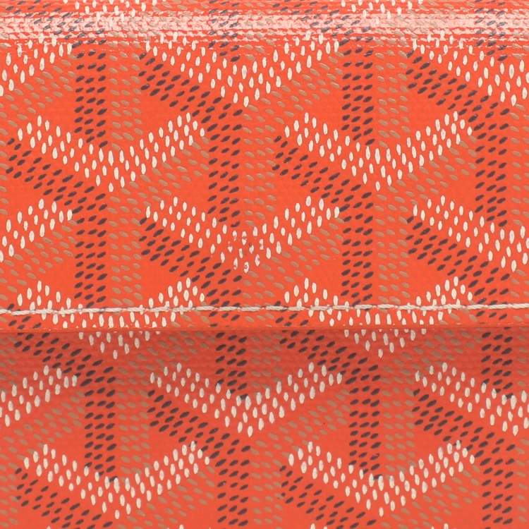 Pre Owned Goyard Orange Goyardine Coated Canvas and Leather Marigny Wallet
