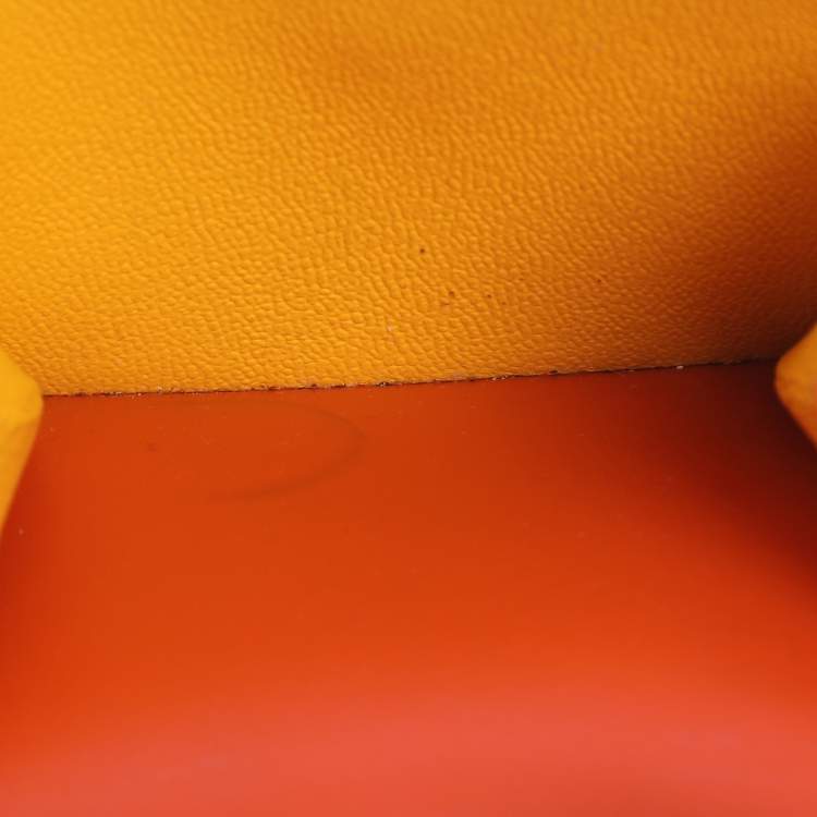 Pre Owned Goyard Orange Goyardine Coated Canvas and Leather Marigny Wallet