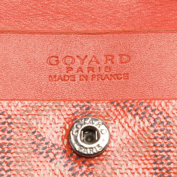 Pre Owned Goyard Orange Goyardine Coated Canvas and Leather Marigny Wallet