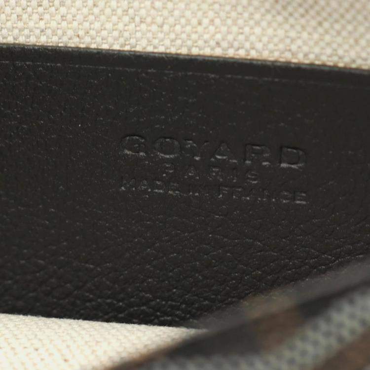 Pre Owned Goyard Plume Black Multicolor Coated Canvas Shoulder Bag