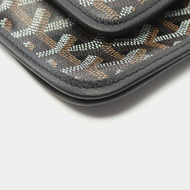 Pre Owned Goyard Plume Black Multicolor Coated Canvas Shoulder Bag