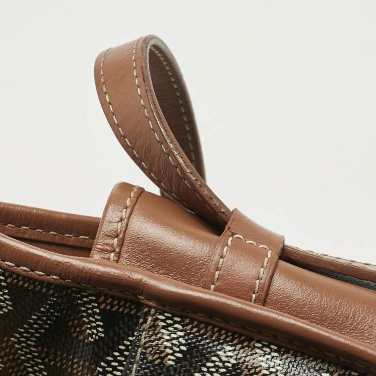 Pre Owned Goyard Brown Goyardine Coated Canvas Belvedere ll PM Bag