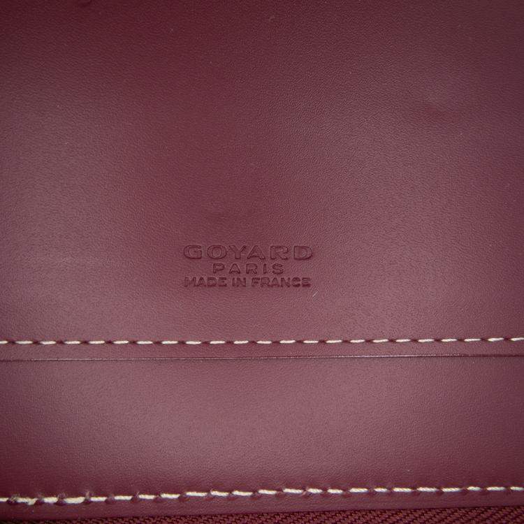 Pre Owned Goyard Red Goyardine Opera Travel Wallet