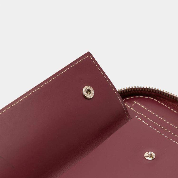 Pre Owned Goyard Red Goyardine Opera Travel Wallet