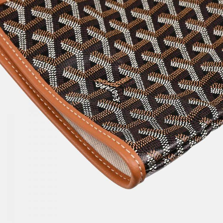 Pre Owned Goyard Saint Louis PM Black Goyardine Canvas Tote Bag