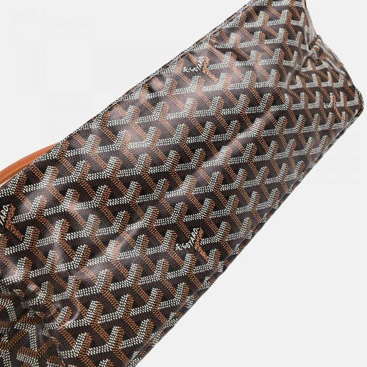 Pre Owned Goyard Saint Louis PM Black Goyardine Canvas Tote Bag