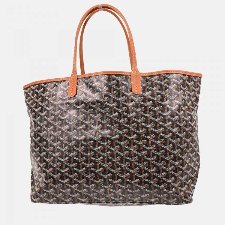 Pre Owned Goyard Saint Louis PM Black Goyardine Canvas Tote Bag