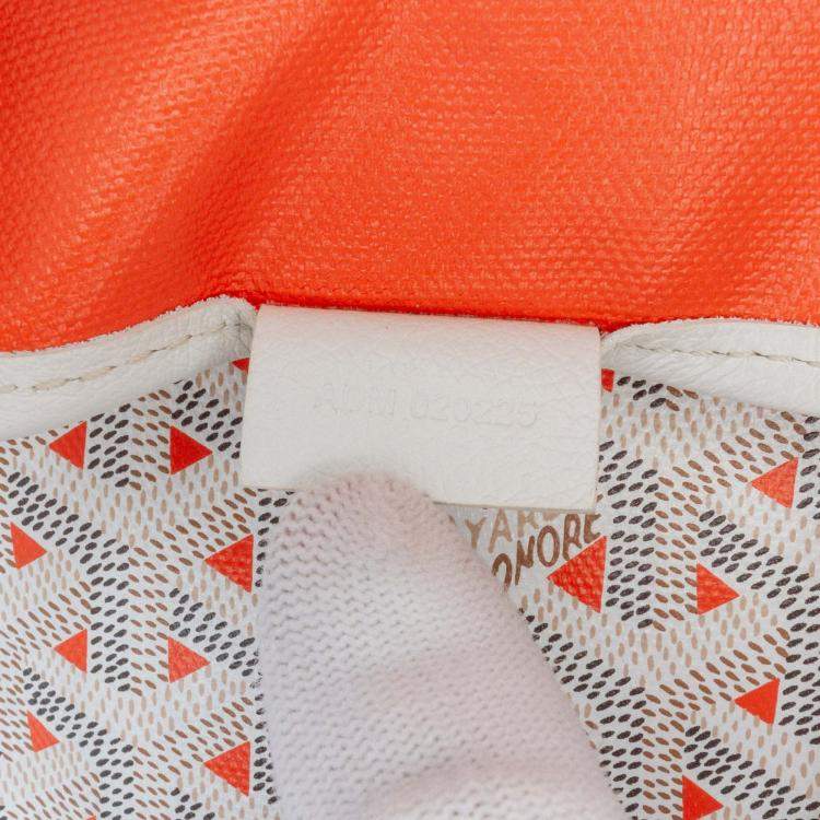 Pre Owned Goyard Poitiers Claire Voie White Goyardine Shoulder Bag