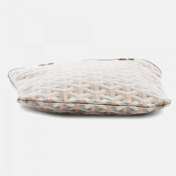 Pre Owned Goyard Poitiers Claire Voie Grey Goyardine Shoulder Bag