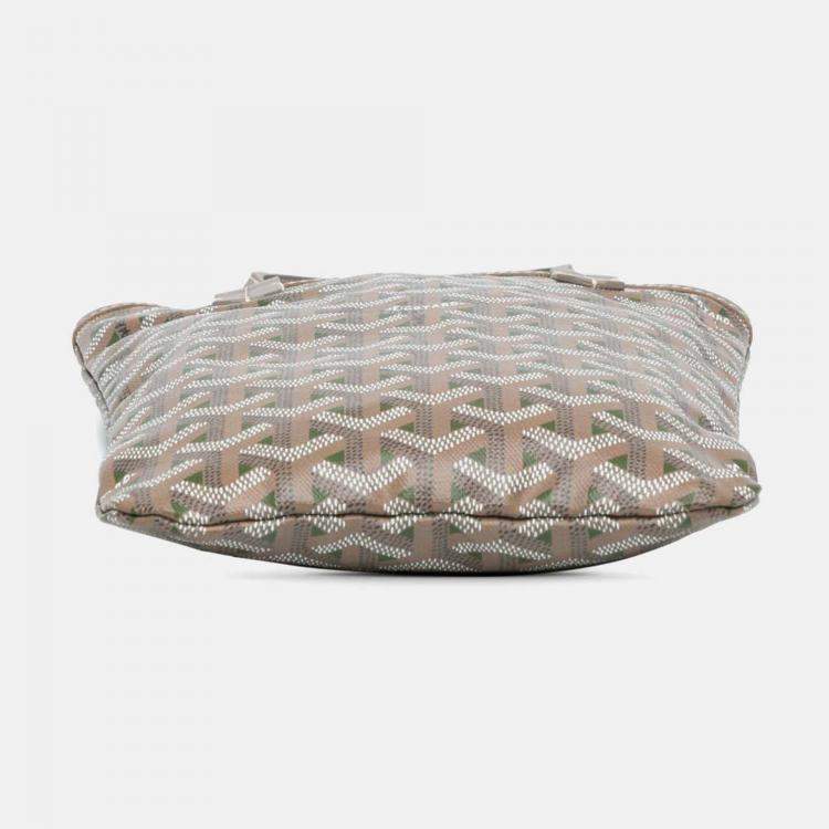 Pre Owned Goyard Poitiers Claire Voie Grey Goyardine Shoulder Bag
