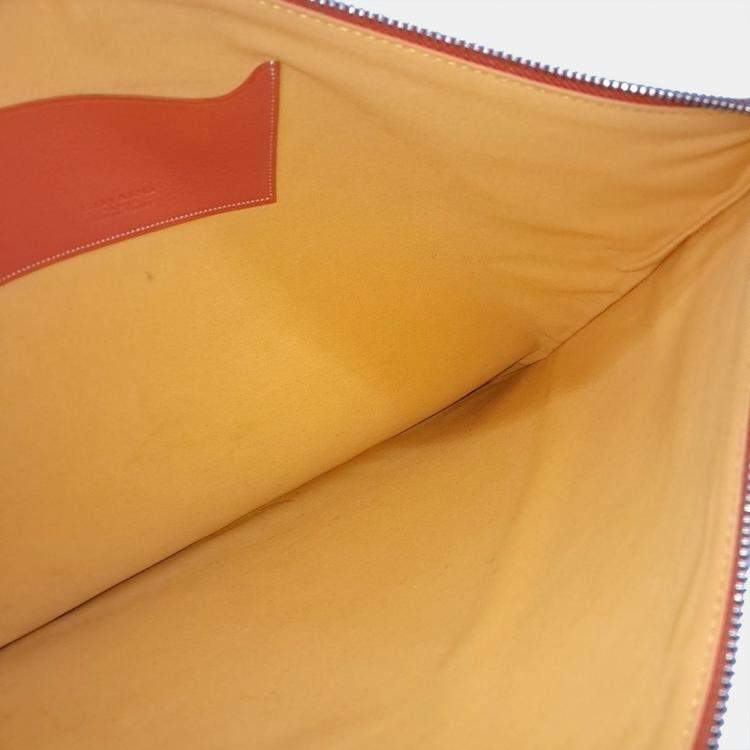 Pre Owned Goyard Orange Coated Canvas Senna GM Bag