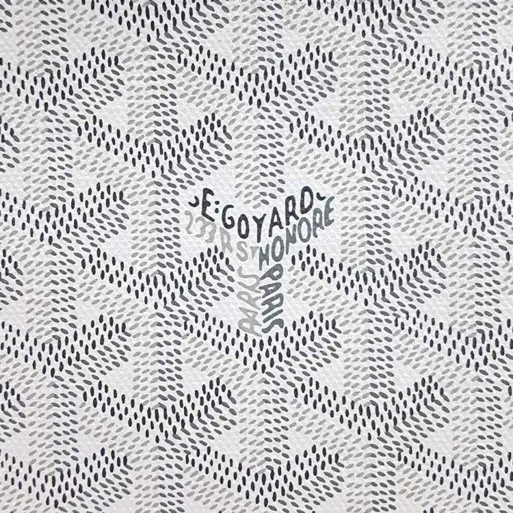 Pre Owned Goyard White PVC Senna MM