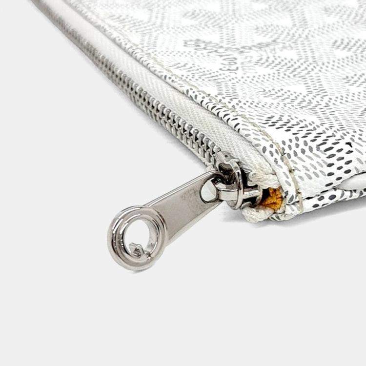 Pre Owned Goyard White PVC Senna MM