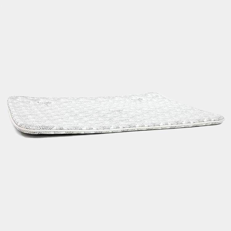 Pre Owned Goyard White PVC Senna MM