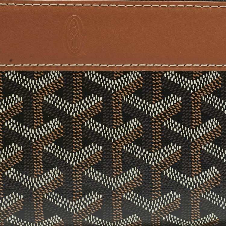 Pre Owned Goyard Brown Goyardine Coated Canvas and Leather Matignon GM Wallet