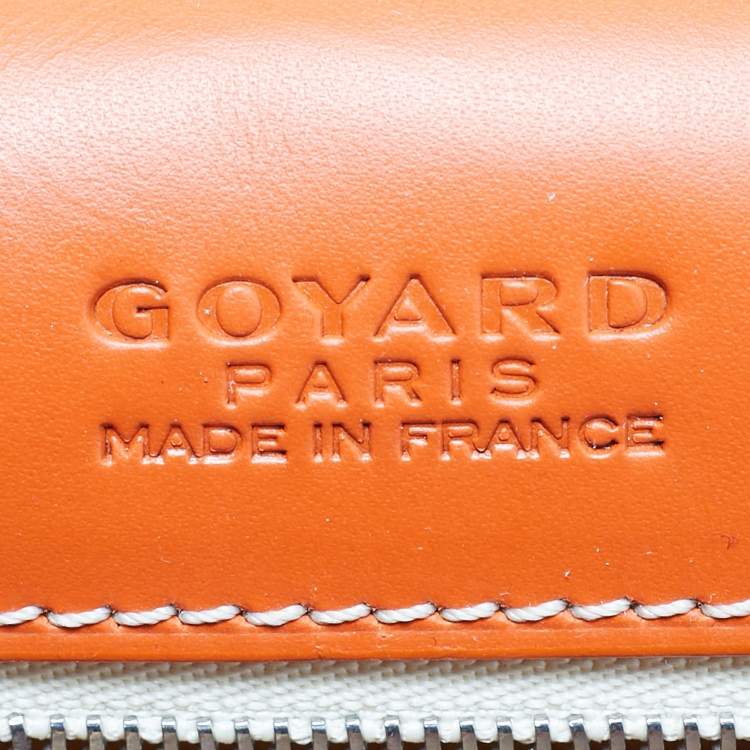 Pre Owned Goyard Orange Goyardine Coated Canvas Belvedere MM Saddle Bag
