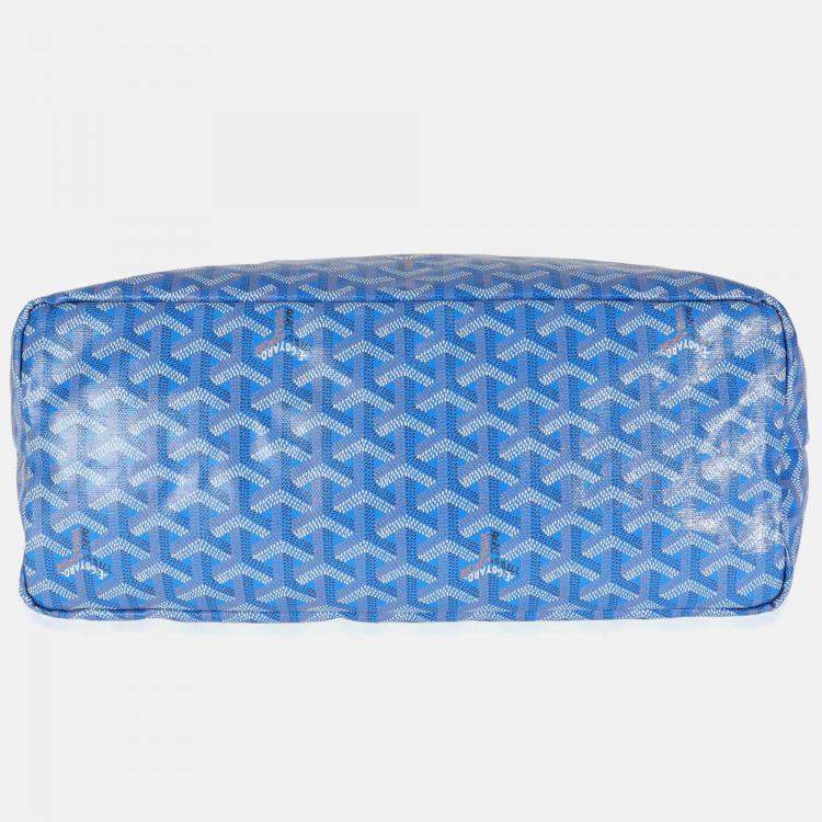 Pre Owned Goyard Blue Goyardine Canvas Saint Louis PM