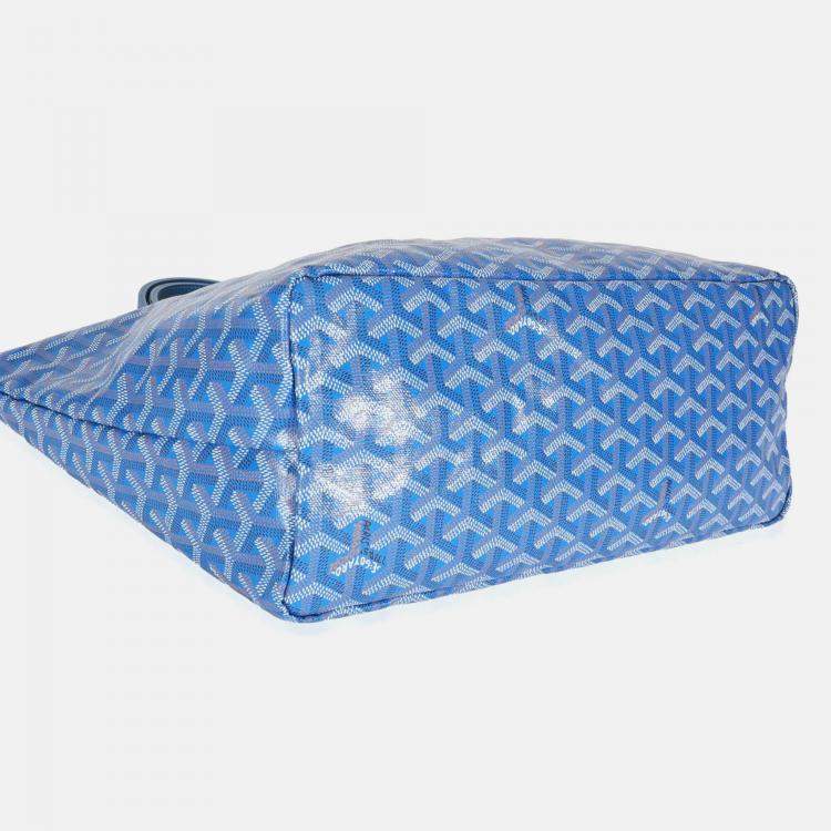 Pre Owned Goyard Blue Goyardine Canvas Saint Louis PM