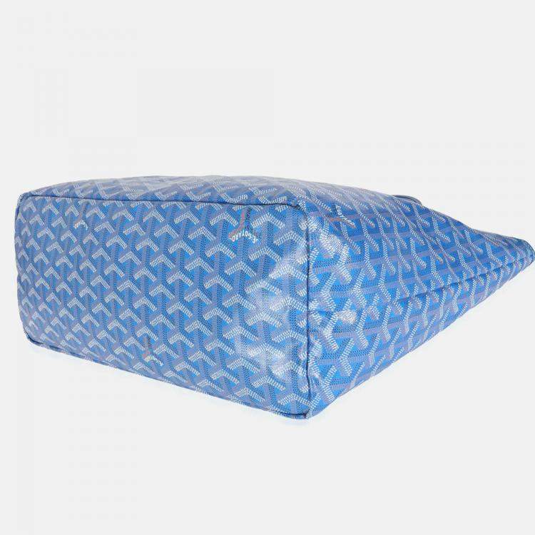 Pre Owned Goyard Blue Goyardine Canvas Saint Louis PM