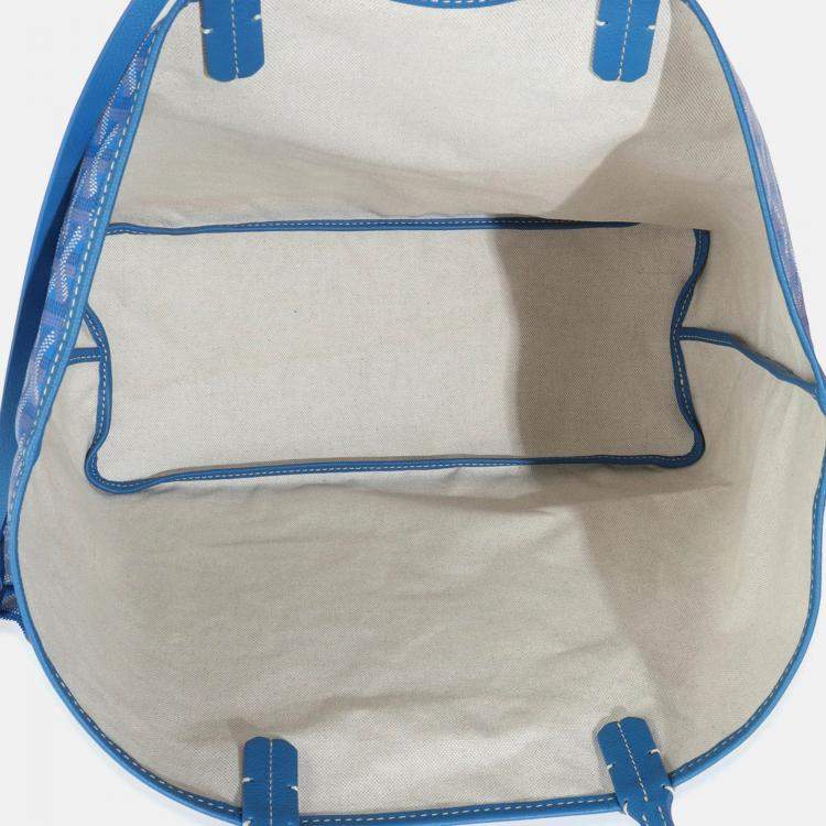 Pre Owned Goyard Blue Goyardine Canvas Saint Louis PM