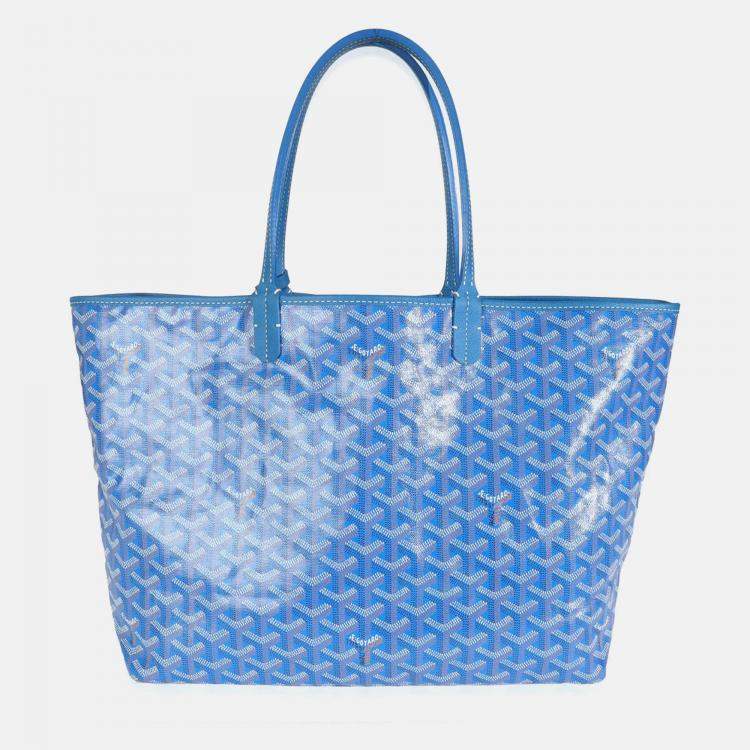 Pre Owned Goyard Blue Goyardine Canvas Saint Louis PM
