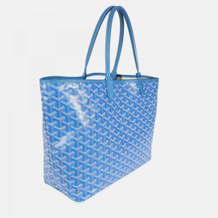Pre Owned Goyard Blue Goyardine Canvas Saint Louis PM