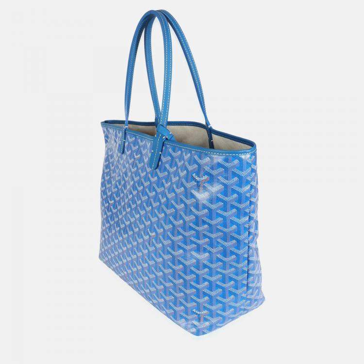 Pre Owned Goyard Blue Goyardine Canvas Saint Louis PM