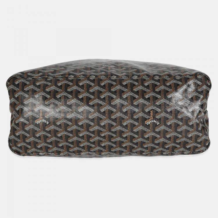 Pre Owned Goyard Gold Black Goyardine Boheme Hobo